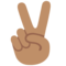 Victory Hand - Medium emoji on Google